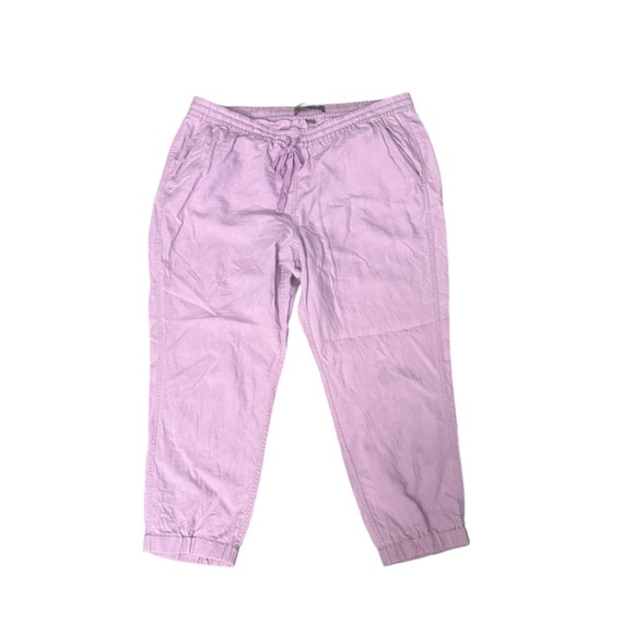 Point Sur Purple Linen Blend Pull On Pants Size 14 - Picture 2 of 4